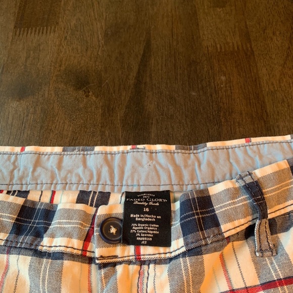 Faded Glory Plaid Shorts size 16 - Picture 2 of 5